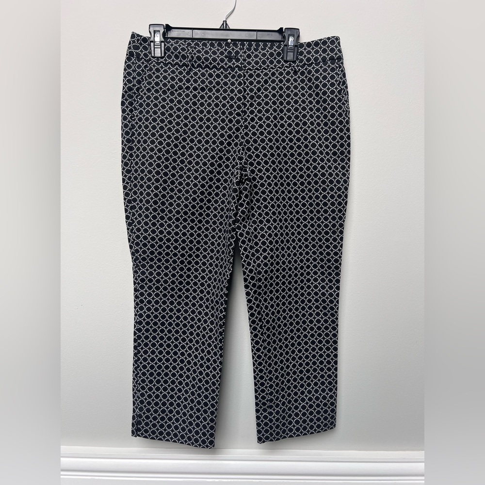 Black and White Geometric Dress Pants